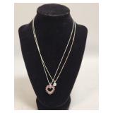 (I) 2 Sterling (925) Necklaces and Black Velvet