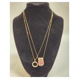 (I) 2 Sterling (925) Necklaces and Black Velvet