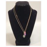 (I) 2 Sterling (925) Necklaces and Black Velvet