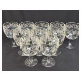 (K) Bartlett Collins Grape Gold Rim Leaf Etched