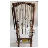 (I) Handy Rack & 40 PCs Jewelry-Necklaces and