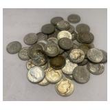 One Roll of 50 Silver Roosevelt Dimes 90% Silver