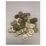 One Roll of 50 Silver Roosevelt Dimes 90% Silver