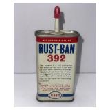 (J) Rust-Ban Oil Can Pre Bar Code Never Opened