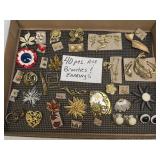 (H) 40 PCs Nice Brooches and Earrings