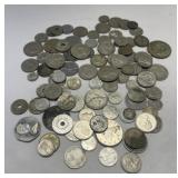 93 Assorted Foreign Coins, Some of Which are