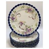 (K) Set of 6 Antique Pre-Nippon Porcelain Floral