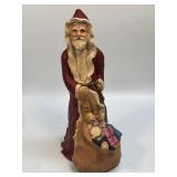(K) Vintage Resin Santa Claus with Gift Bag 12ï¿½