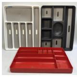 (J) 3 Drawer Organizers As Pictured