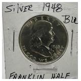 1948 BU Silver Franklin Half Dollar