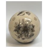 (I) Vintage Porcelain Ball Crackle Glaze Black