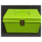 (L) Vintage Wil-Hold Wilson Mfg Green Sewing Box