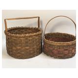 (M) 2 Woven Gathering Baskets As Pictured