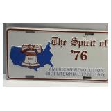(I) Spirit of 76 Metal Front Tag Aluminum