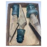 (I) Three Glass Insulators! These also have the