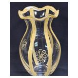(K) FTD "A GIFT FROM FTD" VASE CLEAR YELLOW