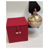 (J) Vintage Shiny Brite Gold Glass Ornament