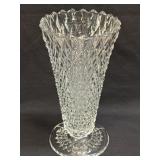 (M) Vintage Indiana Glass Diamond Point Clear