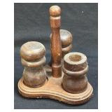 (M) Vintage Salt And Pepper and Toothpick Set As