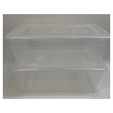 (L) 2 Shoebox Size Storage Containers As Pictured
