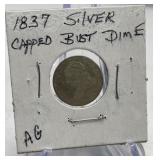 1837 Silver Capped Bust Dime