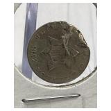1852 Silver Three Cent Piece