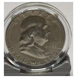 1953-S Silver Franklin Half Dollar in BU