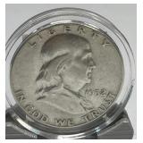 1952 Silver Franklin Half Dollar