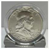 1955 Silver Franklin Half Dollar in BU Condition