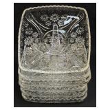 (L) Set of 6 Clear Vintage Hazel Atlas Small