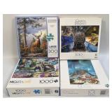 (K) 4 Assorted Puzzles As Pictured-All Have Been