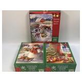 (K) 3 Assorted Puzzles As Pictured-All Have Been