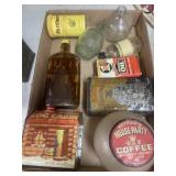 (J) Tray Lot Consisting of Vintage Tins and