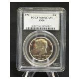 (SC) 1967 Kennedy Half Dollar Clad PCGS MS66CAM
