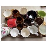 (D) Several Assorted Coffee Mugs As Pictured