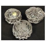 (H) 3 pc Princess House  24% Lead Crystal Trinket