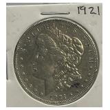 (SC) 1921 EF Morgan Silver Dollar 90% Silver