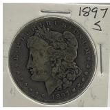 (SC)  1897-S Morgan Silver Dollar 90% Silver