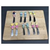 (D) Cutting Board 12" x 15ï¿½  and 11 Pc Cheese