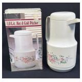 (M) Vintage Phoenix Floral Thermal Carafe IOB
