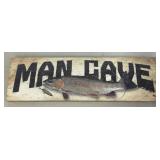 (M) Wooden Man Cave Sign 5.5ï¿½ x 17ï¿½