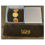 (J) New ï¿½Burgiï¿½ Bracelet Watch New Battery