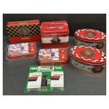 (D) Lot of Assorted Winston Cup Tins and more as