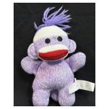 (L) Vintage Schylling 7ï¿½ Purple Plush Sock Monkey