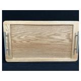 (L) Wooden Serving Tray 21ï¿½ c 12ï¿½