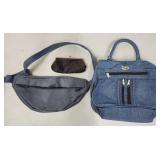 (I) Denim Purse Fanny Pack and Coin Purse as