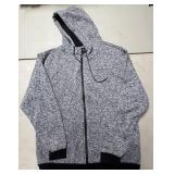 (L) Big Mens ROK Silver Space Dye Gray Zip Front