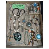 (J) 15 Pcs Turqoise Jewelry (Faux)