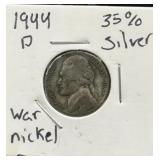 (SC) 1944 D War Nickel 35% Silver