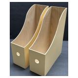 (L) 2pc Wooden File Boxes